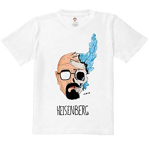 Camiseta Infantil Nerderia e Lojaria desenho heisemberg BRANCA