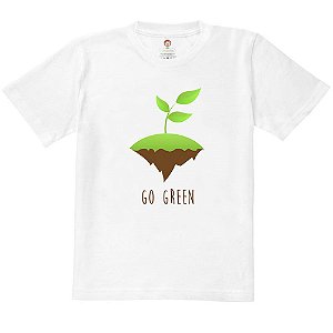 Camiseta Infantil Nerderia e Lojaria go green BRANCA