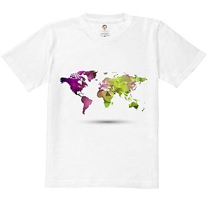 Camiseta Infantil Nerderia e Lojaria mundo geometrico BRANCA