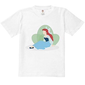 Camiseta Infantil Nerderia e Lojaria princesa alice BRANCA