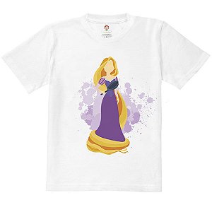 Camiseta Infantil Nerderia e Lojaria princesa rapun BRANCA