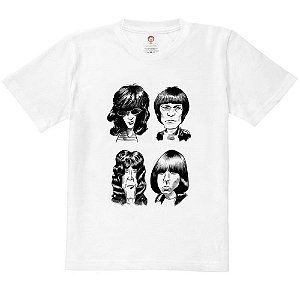 Camiseta Infantil Nerderia e Lojaria ramones desenho BRANCA