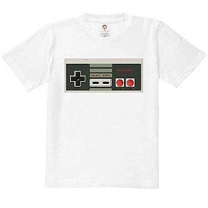 Camiseta Infantil Nerderia e Lojaria snes BRANCA