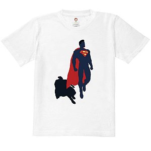 Camiseta Infantil Nerderia e Lojaria superman BRANCA
