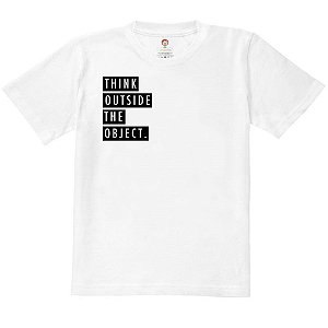 Camiseta Infantil Nerderia e Lojaria think outside BRANCA