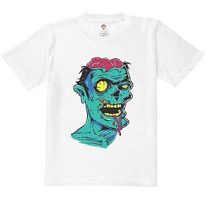 Camiseta Infantil Nerderia e Lojaria zumbi vetor BRANCA