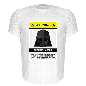 Camiseta AIR Nerderia e Lojaria vader warning branca