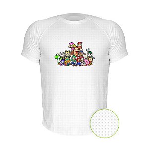 Camiseta AIR Nerderia e Lojaria mario bros turma branca