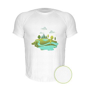 Camiseta AIR Nerderia e Lojaria paisagem branca