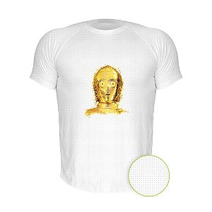 Camiseta AIR Nerderia e Lojaria star wars c3po branca