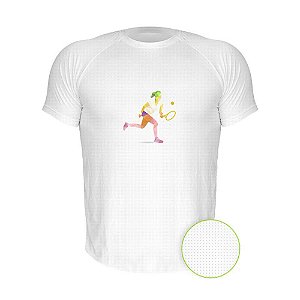 Camiseta AIR Nerderia e Lojaria tenis geometrico branca