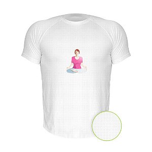 Camiseta AIR Nerderia e Lojaria yoga branca