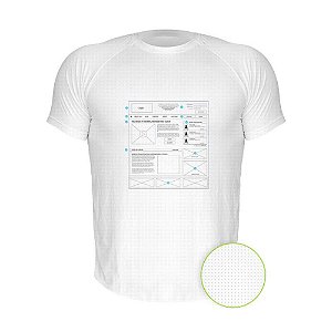 Camiseta AIR Nerderia e Lojaria website wireframe branca