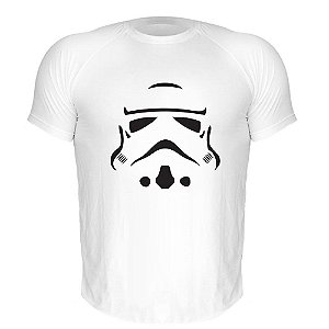 Camiseta Slim Nerderia e Lojaria stormtrooper minimalista 2 Branca