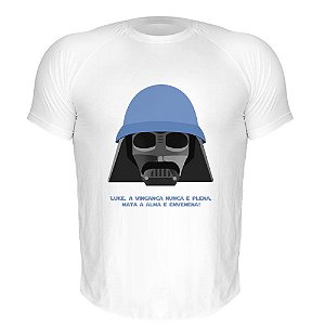 Camiseta Slim Nerderia e Lojaria vader madruga Branca