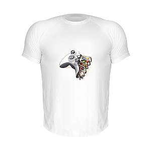 Camiseta Slim Nerderia e Lojaria controle orgaos do xbox Branca