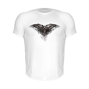 Camiseta Slim Nerderia e Lojaria game of thrones corvo Branca