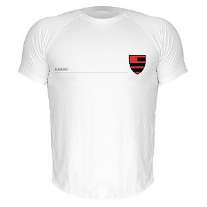 Camiseta Slim Nerderia e Lojaria flamengo Branca