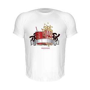 Camiseta Slim Nerderia e Lojaria movie rocks Branca