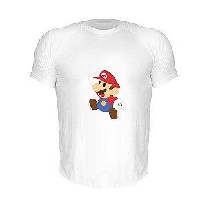 Camiseta Slim Nerderia e Lojaria marios bros Branca