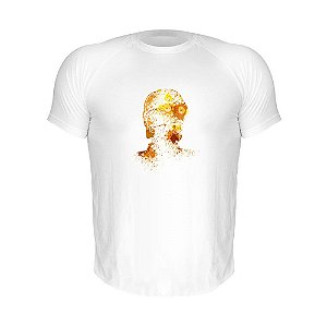 Camiseta Slim Nerderia e Lojaria star wars splash c3po Branca