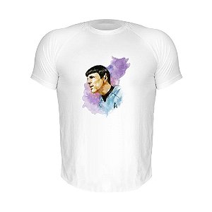 Camiseta Slim Nerderia e Lojaria spock paint Branca