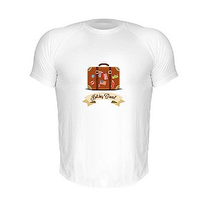 Camiseta Slim Nerderia e Lojaria travel Branca