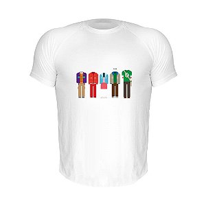 Camiseta Slim Nerderia e Lojaria the big bang theory Branca