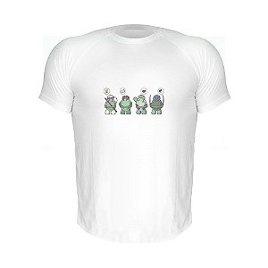 Camiseta Slim Nerderia e Lojaria tartarugas ninja Branca