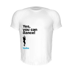 Camiseta Slim Nerderia e Lojaria can dance Branca