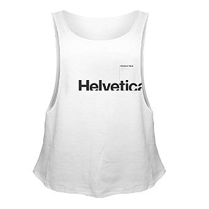 Camiseta Regata Nerderia e Lojaria helvetica Branca