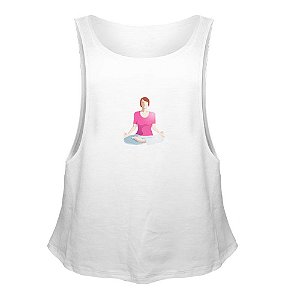 Camiseta Regata Nerderia e Lojaria yoga Branca