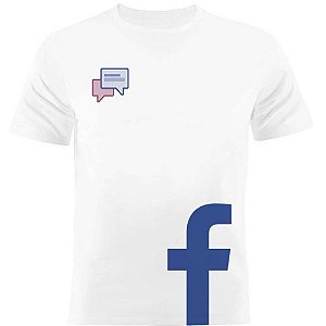 Camiseta Basica Nerderia e Lojaria facebook Branca