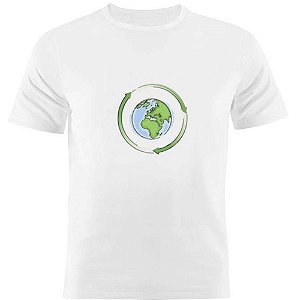 Camiseta Basica Nerderia e Lojaria eco world Branca