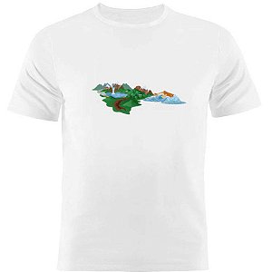 Camiseta Basica Nerderia e Lojaria paisagem 2 Branca