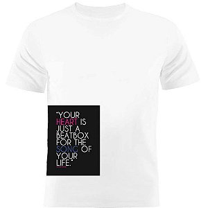 Camiseta Basica Nerderia e Lojaria song of your life Branca