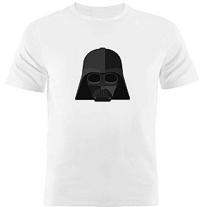 Camiseta Basica Nerderia e Lojaria vader minimalist Branca