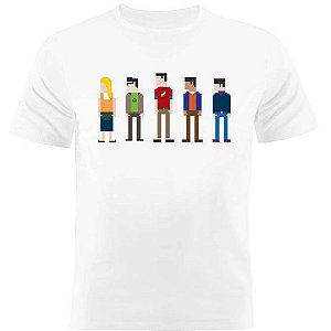 Camiseta Basica Nerderia e Lojaria the big bang theory 2 Branca