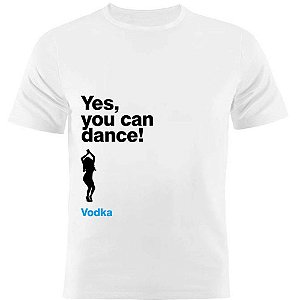 Camiseta Basica Nerderia e Lojaria you can dance Branca