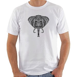Camiseta Basica Nerderia e Lojaria elefante  Branca