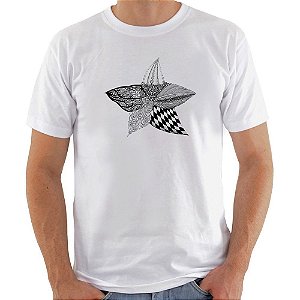 Camiseta Basica Nerderia e Lojaria estrela do mar Branca