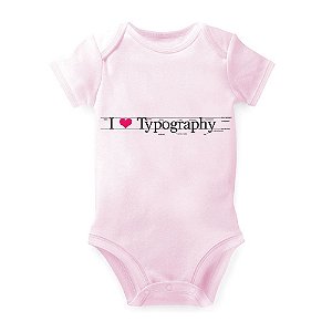 Body Nerderia e Lojaria i love typography ROSA