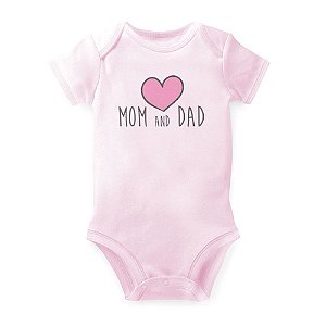 Body Nerderia e Lojaria love mom dad ROSA