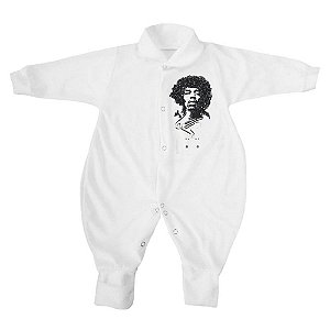 Macacão Plush Lojaria e Nerderia Jimi Hendrix Fita  branco