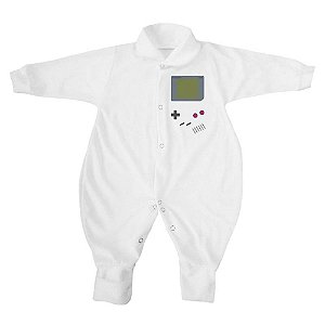 Macacão Plush Lojaria e Nerderia Game Boy  branco