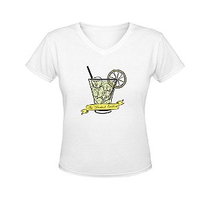 Camiseta Gola V Nerderia e Lojaria fresh cocktail BRANCA
