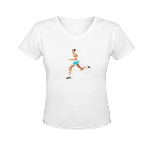 Camiseta Gola V Nerderia e Lojaria runner BRANCA