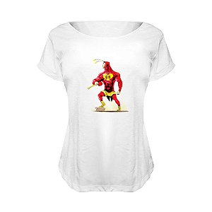 Camiseta Baby Look Nerderia e Lojaria chapolin fortao BRANCA