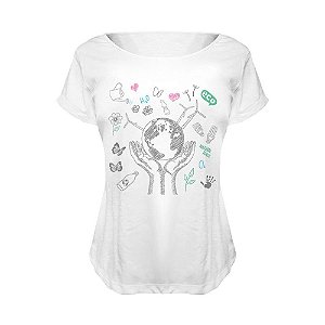 Camiseta Baby Look Nerderia e Lojaria eco 2 BRANCA