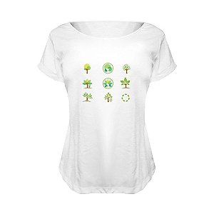 Camiseta Baby Look Nerderia e Lojaria eco BRANCA